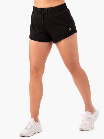 Black Ryderwear Women Shorts Off Duty Fleece Women's Shorts | AU2182QZ