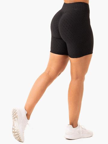 Black Ryderwear Women Shorts Optic Scrunch Bum Women's Shorts | AU2001WY