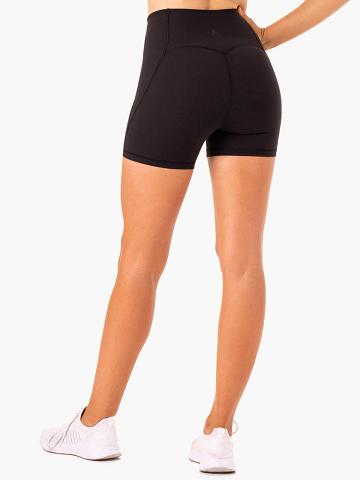 Black Ryderwear Women Shorts Sola High Waisted Women's Shorts | AU2003RW