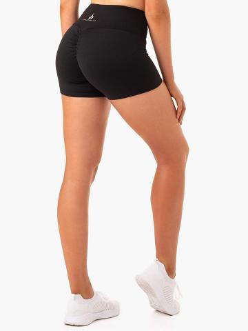 Black Ryderwear Women Shorts Staples Scrunch Bum Booty Women's Shorts | AU2204VD