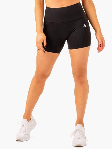 Black Ryderwear Women Shorts Vital Mid Length Scrunch Women's Shorts | AU2175ZG