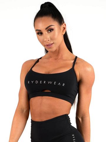 Black Ryderwear Women Sports Bra Animal Women's Sports Bra | AU2493GL