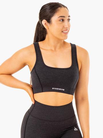 Black Ryderwear Women Sports Bra Enhance Seamless Women's Sports Bra | AU2398YU