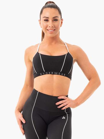 Black Ryderwear Women Sports Bra Glow Women's Sports Bra | AU2459VD