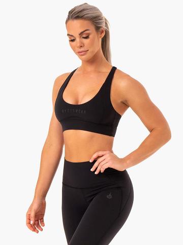 Black Ryderwear Women Sports Bra Sola Women's Sports Bra | AU2502YU