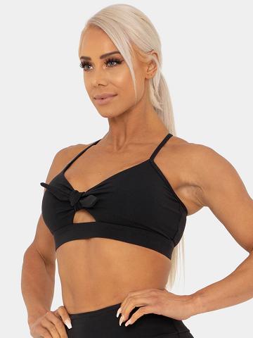 Black Ryderwear Women Sports Bra Wild Tied Up Women's Sports Bra | AU2477TV