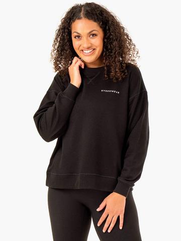 Black Ryderwear Women Sweaters Recover Lightweight Women's Sweaters | AU2639MA