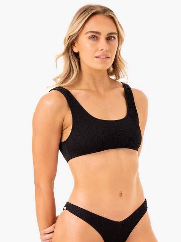 Black Ryderwear Women Swimwear Paradise Scoop Bikini Top Women's Swimwear | AU2668GL