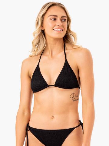 Black Ryderwear Women Swimwear Paradise Triangle Bikini Top Women's Swimwear | AU2679RW