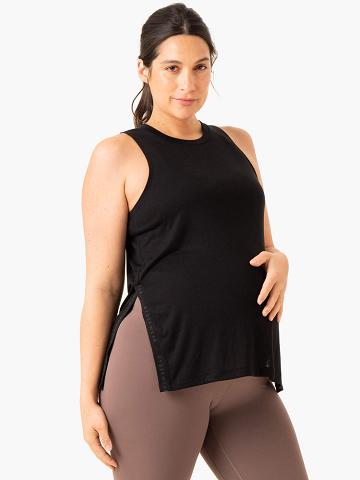 Black Ryderwear Women Tanks Active Bump Women's Tanks | AU2828VD