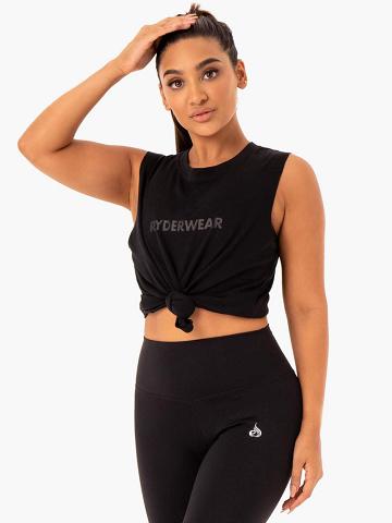 Black Ryderwear Women Tanks Base Regular Cut Women's Tanks | AU3016CE