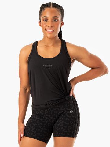 Black Ryderwear Women Tanks Evolution Racer Back Women's Tanks | AU2959IS