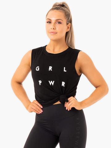 Black Ryderwear Women Tanks Ladies Baller Women's Tanks | AU3025DN