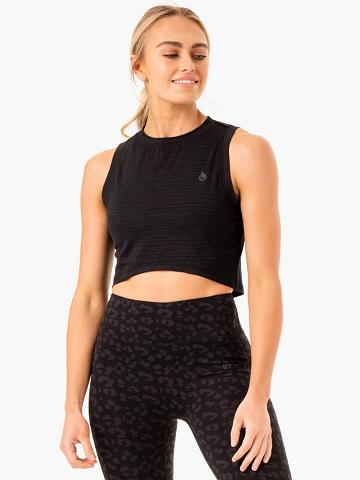 Black Ryderwear Women Tanks Ultra Scoop Women's Tanks | AU2986IS