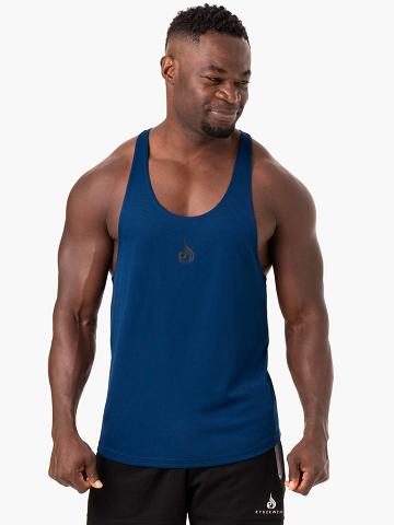 Blue Ryderwear Men Gym Stringers Define Mesh T-Back Men's Gym Stringers | AU1514OR