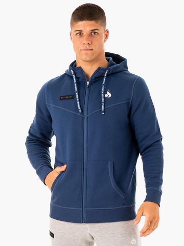 Blue Ryderwear Men Hoodie Recharge Zip Up Men's Hoodie | AU1476VD