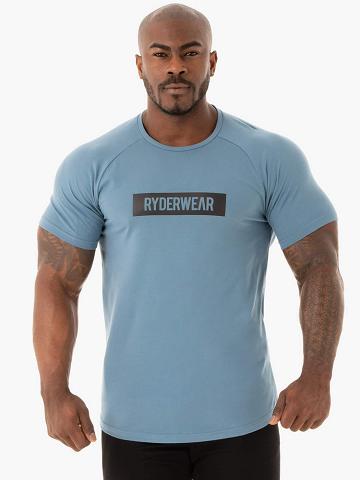 Blue Ryderwear Men T Shirts Base Men's T Shirts | AU1196EX