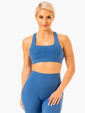 Blue Ryderwear Women Sports Bra Knockout Racer Back Women's Sports Bra | AU2364FM