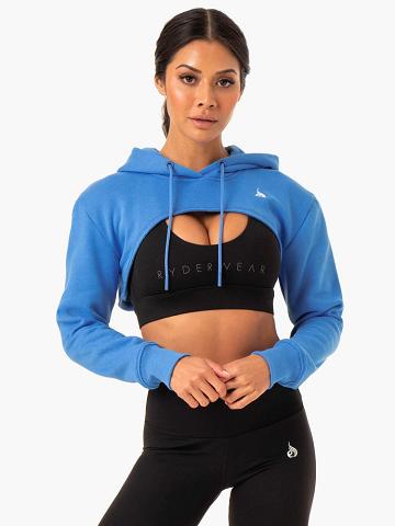 Blue Ryderwear Women Sweaters Staples Super Crop Women's Sweaters | AU2595JJ