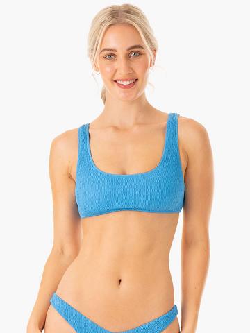 Blue Ryderwear Women Swimwear Paradise Scoop Bikini Top Women's Swimwear | AU2664LH