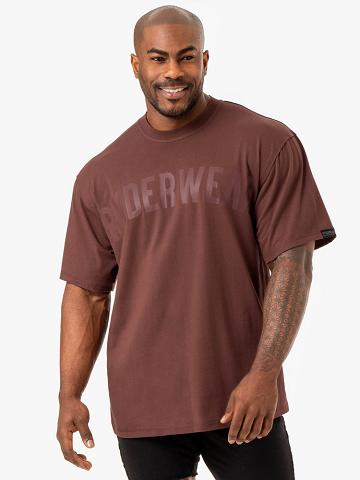 Brick Ryderwear Men T Shirts Force Oversized Men's T Shirts | AU1228OR