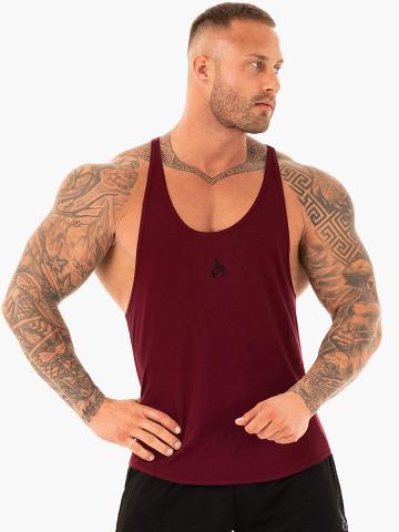 Burgundy Ryderwear Men Gym Stringers Active T-Back Men's Gym Stringers | AU1496JJ