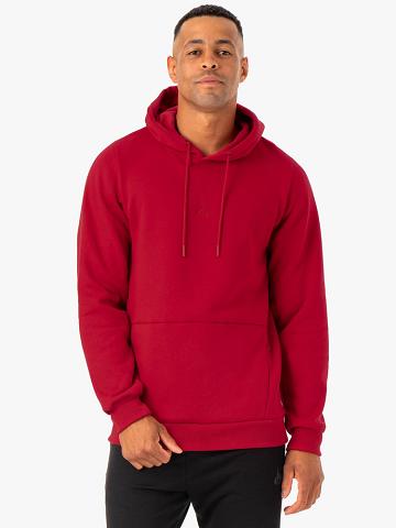 Burgundy Ryderwear Men Hoodie Restore Pullover Men's Hoodie | AU1486UT