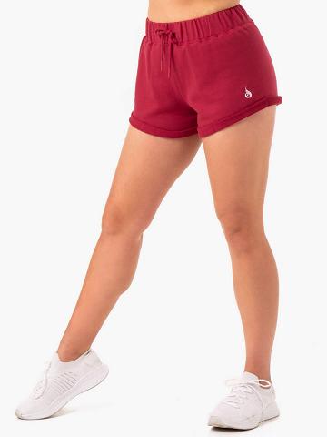 Burgundy Ryderwear Women Shorts Off Duty Fleece Women's Shorts | AU2140AP