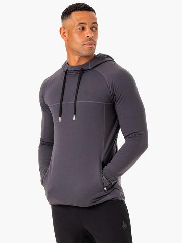 Charcoal Ryderwear Men Hoodie Optimal Pullover Men's Hoodie | AU1467FM