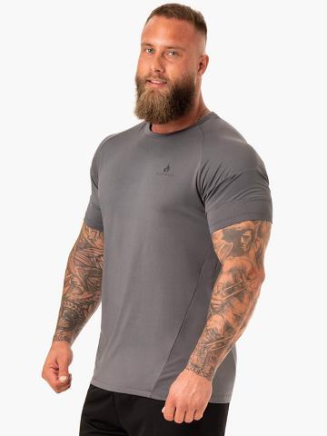 Charcoal Ryderwear Men T Shirts Action Mesh Men's T Shirts | AU1187ZG