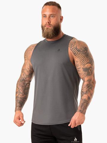 Charcoal Ryderwear Men Tanks Lift Mesh Baller Tank Men's Tanks | AU1142QZ