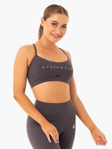 Charcoal Ryderwear Women Sports Bra Staples Women's Sports Bra | AU2440HK