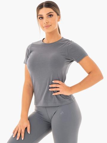 Charcoal Ryderwear Women T Shirts Motion Women's T Shirts | AU2691KI