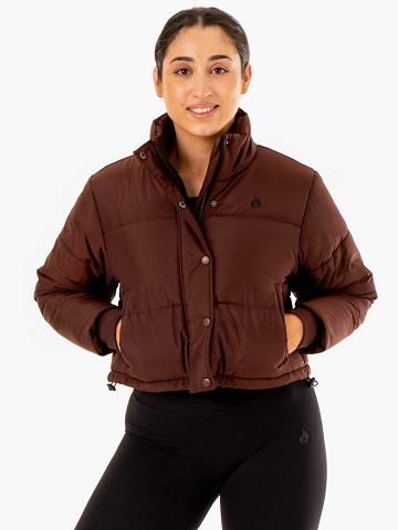 Chocolate Ryderwear Women Jackets Apex Puffer Women's Jackets | AU1717RW