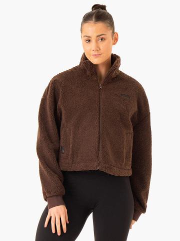 Chocolate Ryderwear Women Jackets Element Teddy Women's Jackets | AU1725SO