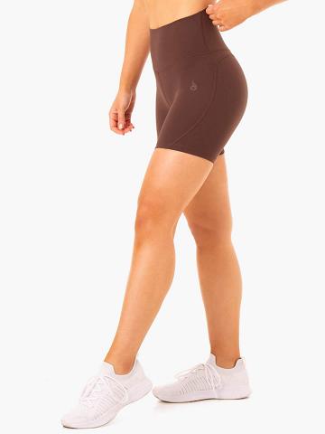 Chocolate Ryderwear Women Shorts NKD Align Women's Shorts | AU2183WY