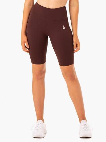 Chocolate Ryderwear Women Shorts Staples Scrunch Bum Bike Women's Shorts | AU2143FM