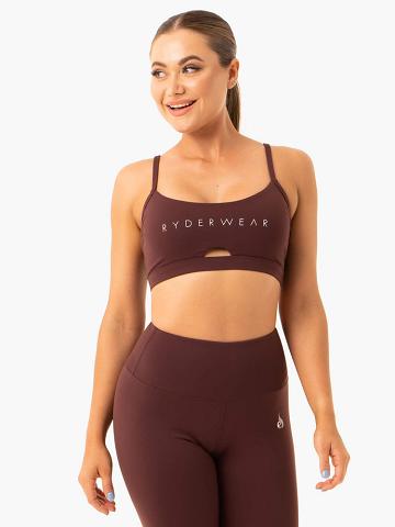 Chocolate Ryderwear Women Sports Bra Staples Women's Sports Bra | AU2463LH