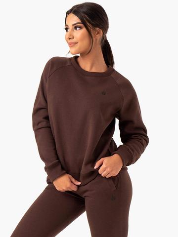 Chocolate Ryderwear Women Sweaters Adapt Boyfriend Women's Sweaters | AU2580YU