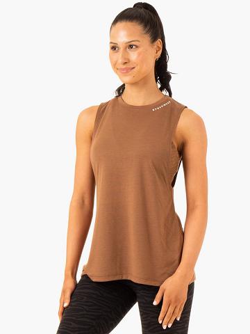 Chocolate Ryderwear Women Tanks Emerge Training Women's Tanks | AU2853NB