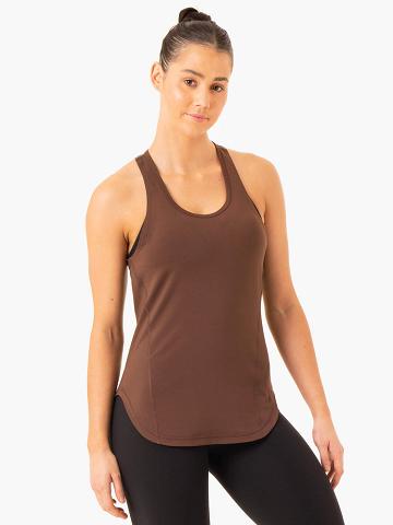 Chocolate Ryderwear Women Tanks Transform Training Women's Tanks | AU2816OR