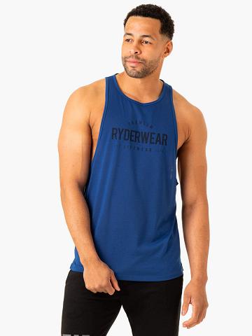 Cobalt Blue Ryderwear Men Tanks Heritage Baller Tank Men's Tanks | AU1126AP