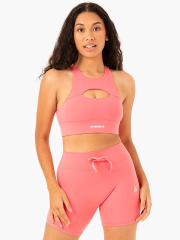 Coral Ryderwear Women Sports Bra Replay Cut Out Women's Sports Bra | AU2249HK