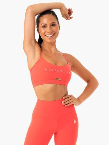 Coral Ryderwear Women Sports Bra Staples Women's Sports Bra | AU2370IS