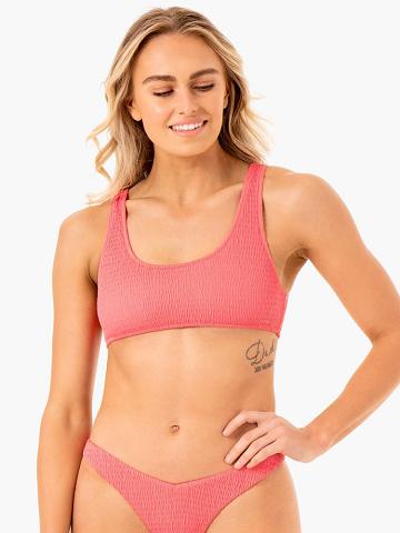 Coral Ryderwear Women Swimwear Paradise Scoop Bikini Top Women's Swimwear | AU2665KI