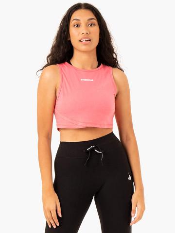 Coral Ryderwear Women Tanks Replay Cross Over Women's Tanks | AU2823WY