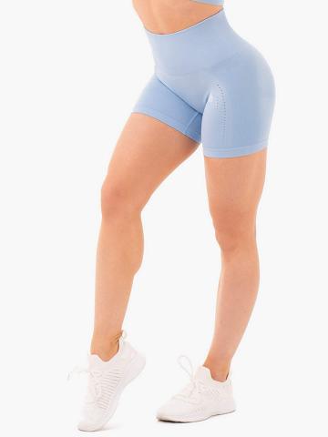 Denim Blue Marl Ryderwear Women Shorts Seamless Staples Women's Shorts | AU2199KI