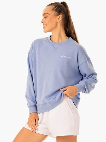 Dusty Blue Ryderwear Women Sweaters Recover Lightweight Women's Sweaters | AU2572FM