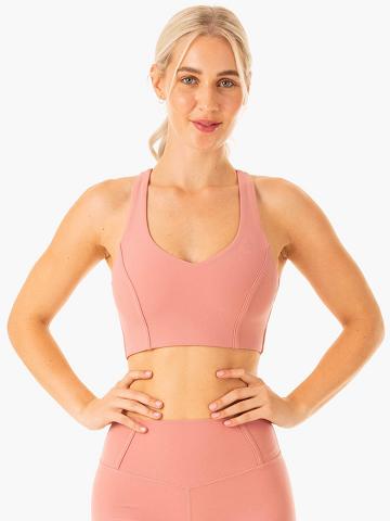 Dusty Pink Ryderwear Women Sports Bra Form Women's Sports Bra | AU2292UT