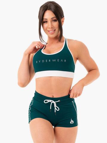 Emerald Green Ryderwear Women Sports Bra Track Women's Sports Bra | AU2453EX